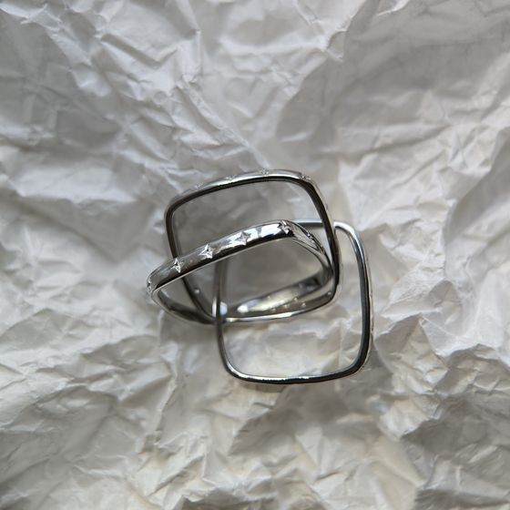 Silver Ring with Fianites