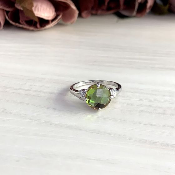 Серебряное кольцо с султанитом 3.66ct