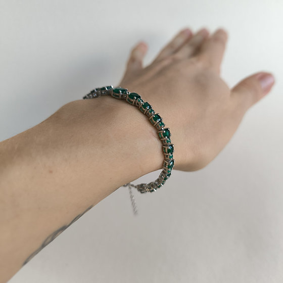 Срібний браслет з агатом 6.338ct