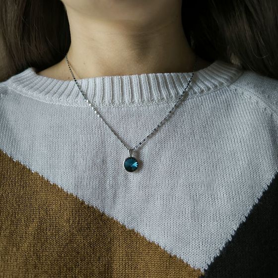 Серебряная подвеска с фианитами