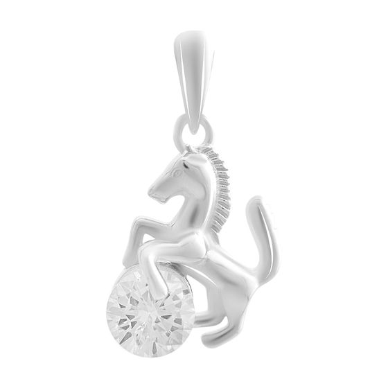 Срібна підвіска з фіанітами