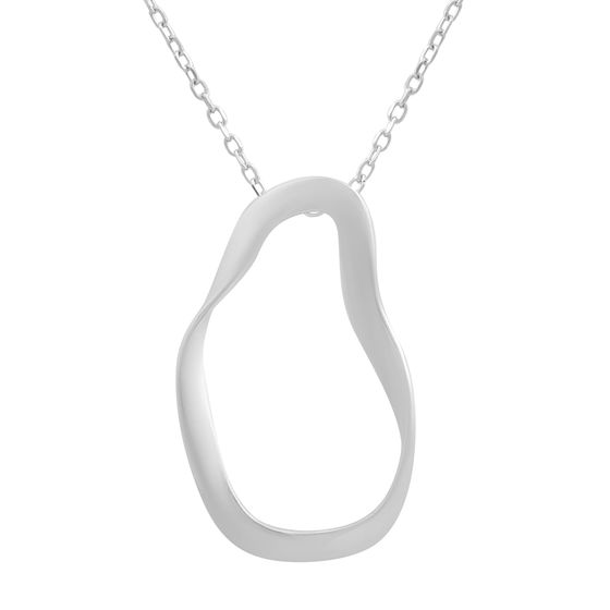 Silver necklace without stones