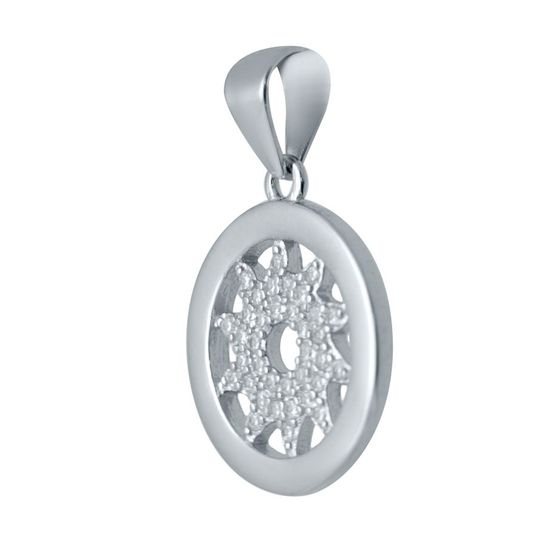 Silver pendant with phianites