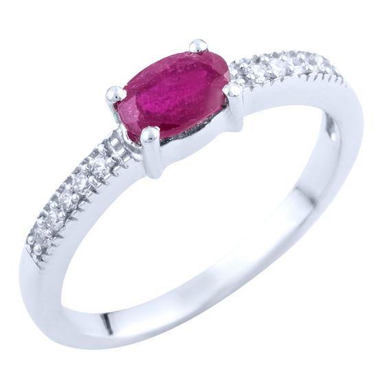 Срібна каблучка з рубіном 0.702ct