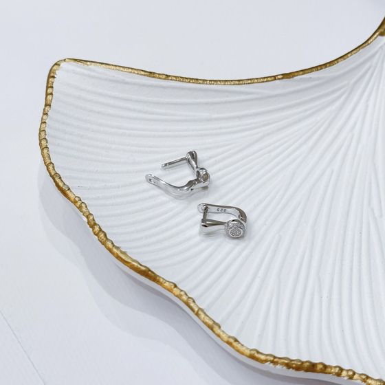 Silver Earrings with Fianites