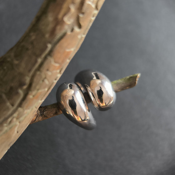 Silver ring without stones