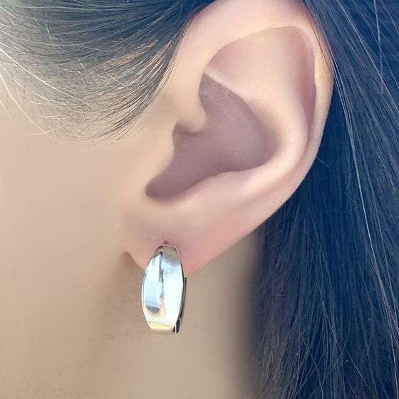 Срібні сережки без каменів