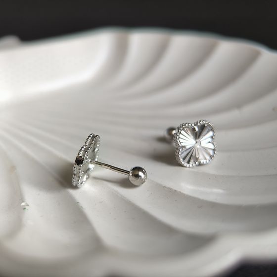 Silver earrings without stones