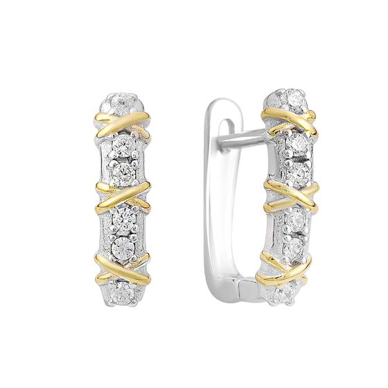 Silver Earrings with Fianites