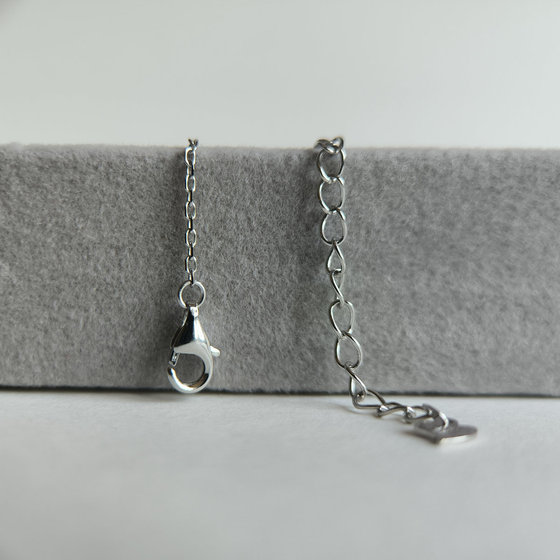 Silver necklace with cubic zirconia