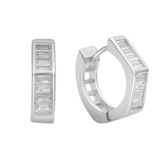 Срібні сережки з фіанітами