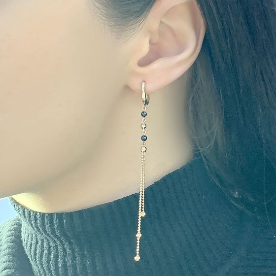 Gold spinel earrings