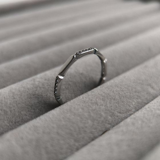 Silver ring with cubic zirconia