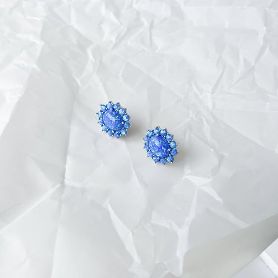 Серебряные серьги с опалом 3.848ct