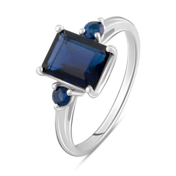 Серебряное кольцо с сапфиром nano 1.813ct