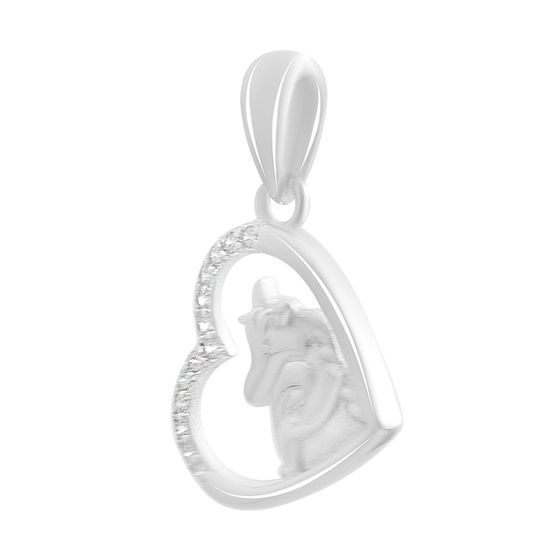 Silver pendant with cubic zirconia