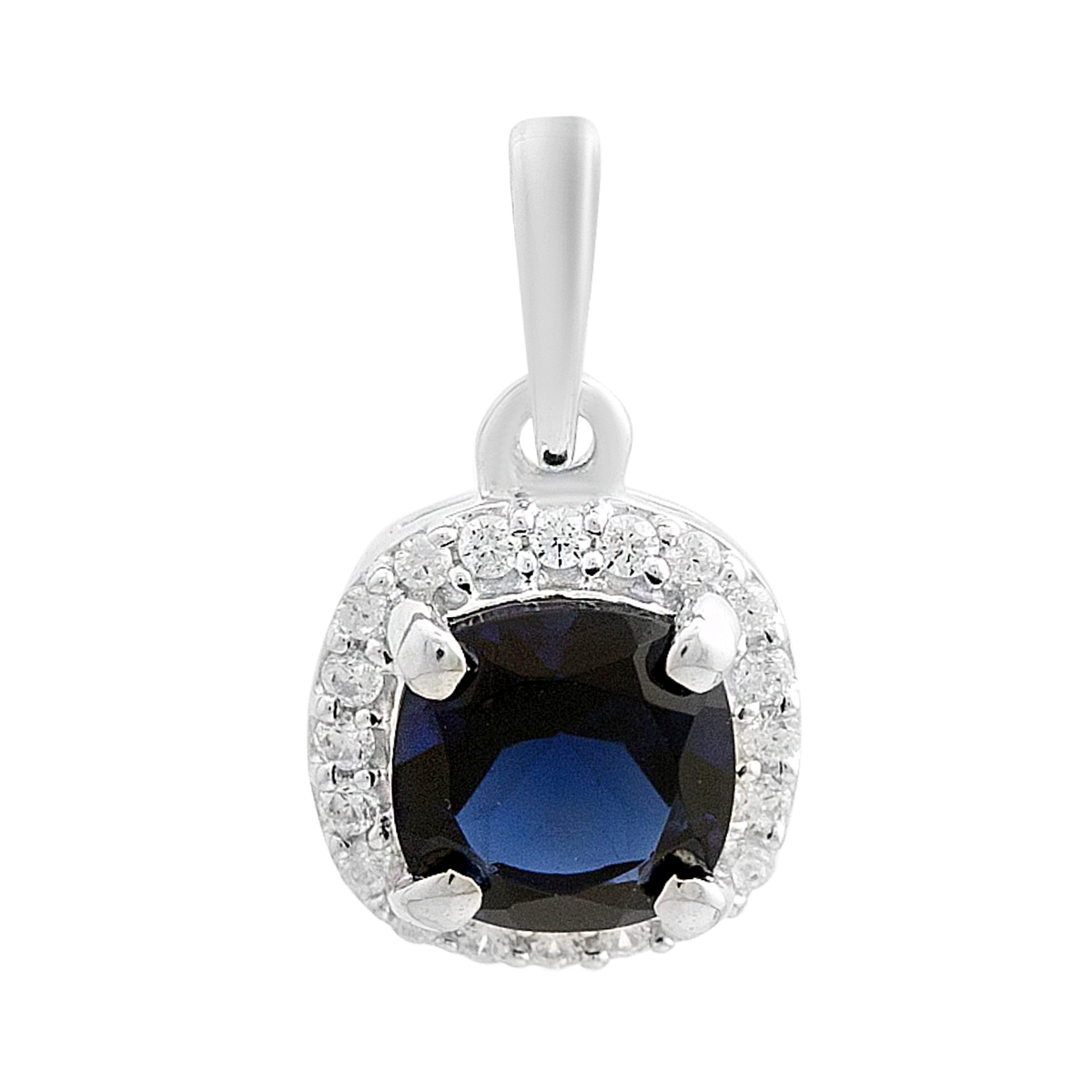 Срібна підвіска з сапфіром nano 1.099ct
