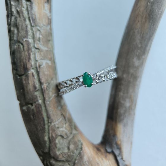 Срібна каблучка з агатом 0.577ct