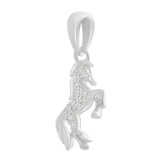 Silver pendant with cubic zirconia