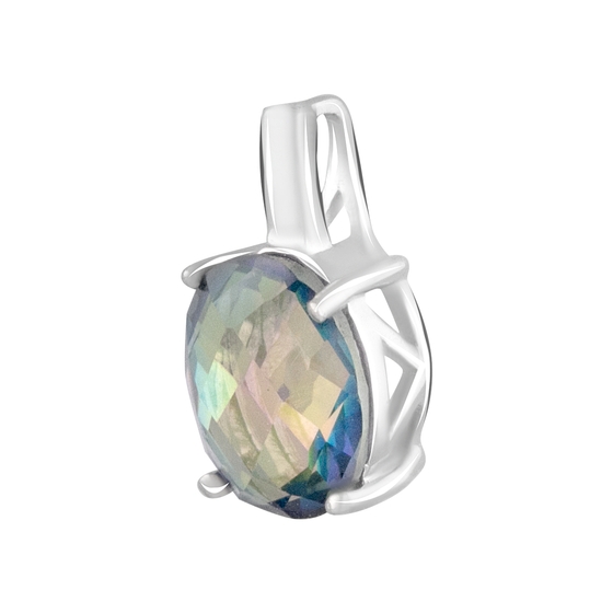 Серебряная подвеска с мистик топазом 4.507ct