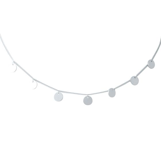 Silver necklace without stones
