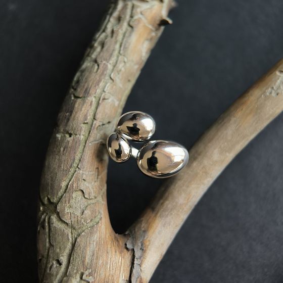 Silver ring without stones