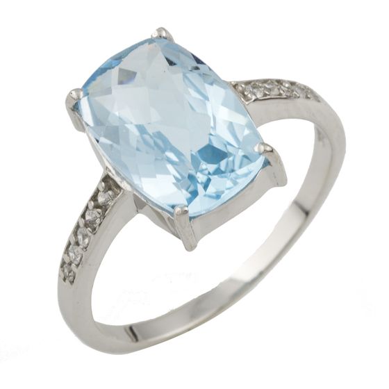 Серебряное кольцо с топазом 4.526ct