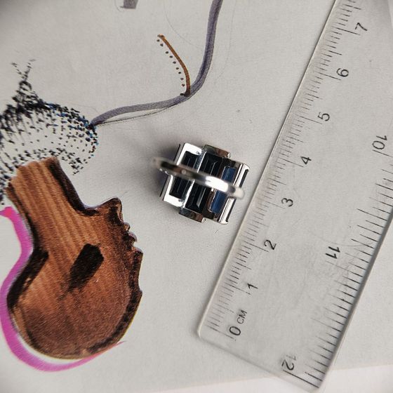 Срібна каблучка з сапфіром nano 6,461 карата