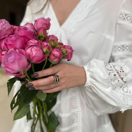 Silver ring without stones