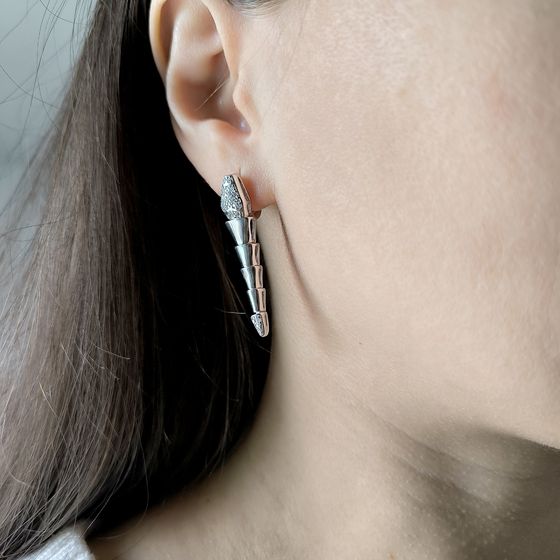 Silver Earrings with Fianites