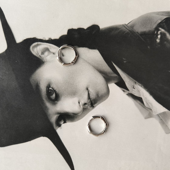 Silver earrings without stones
