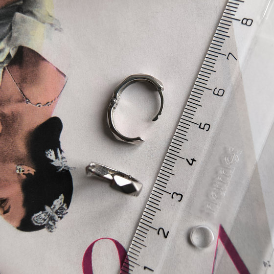 Silver earrings without stones