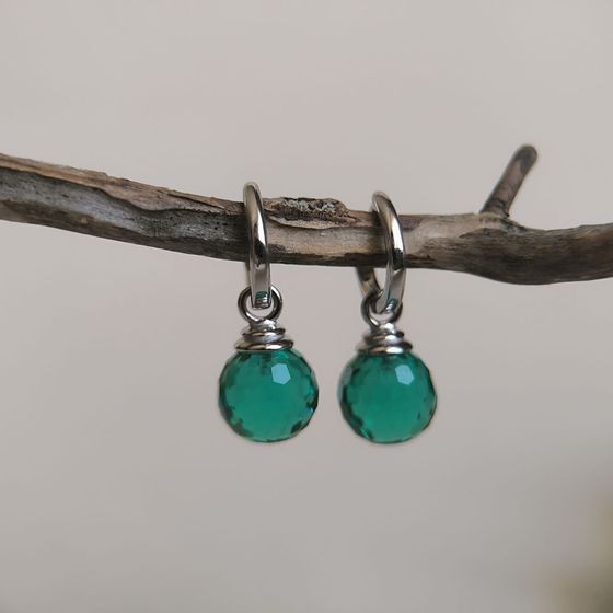 Срібні сережки з фіанітами