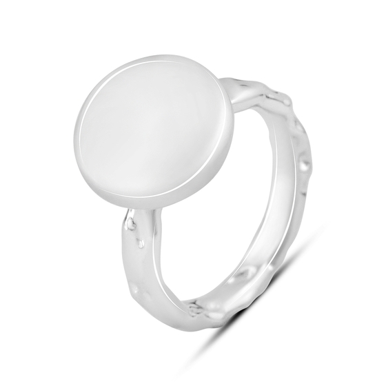 Silver ring with baroque pearls