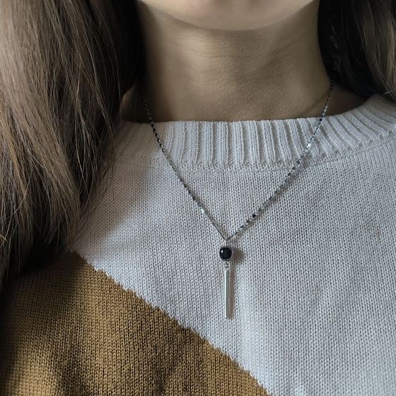 Срібна підвіска з сапфіром nano 0.93ct