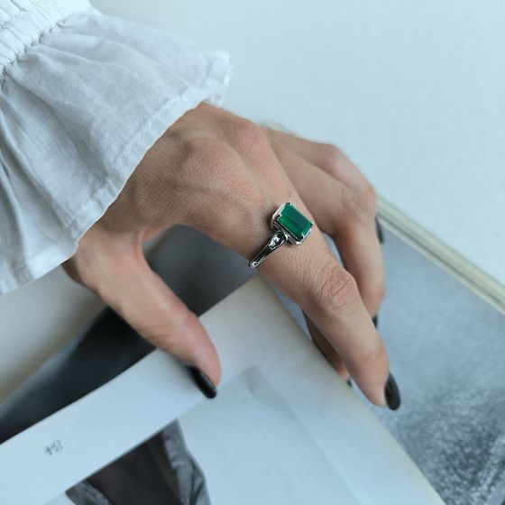 Серебряное кольцо с агатом 1.85ct