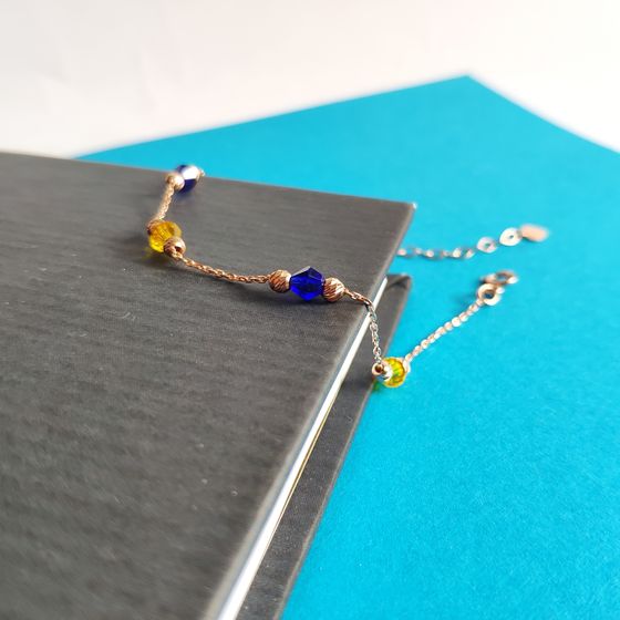 Золотой браслет с фианитами 2ct