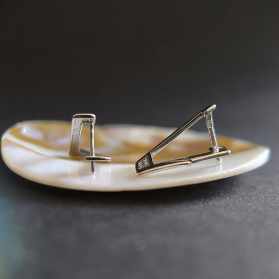 Silver earrings with cubic zirconia