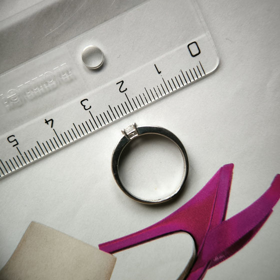 Silver ring with cubic zirconia