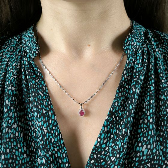 Срібна підвіска з рубіном 1.286ct