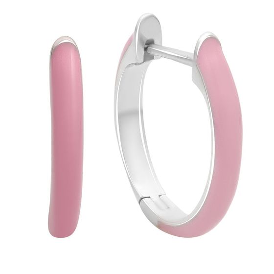 Серебряные серьги с фианитами, емаллю