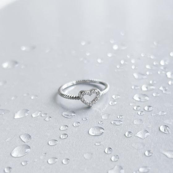 Silver Ring with Fianites