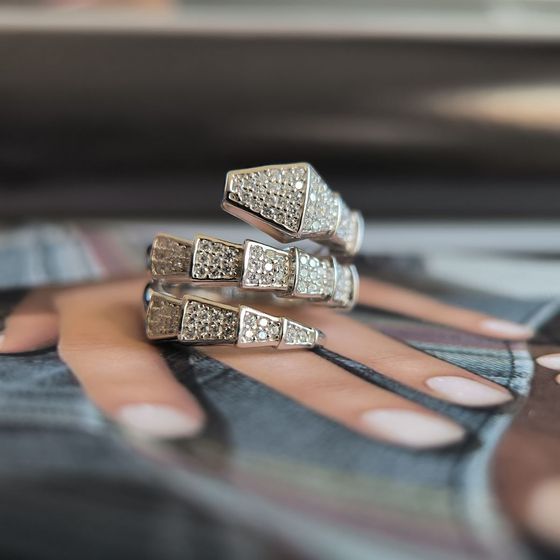 Silver Ring with Fianites