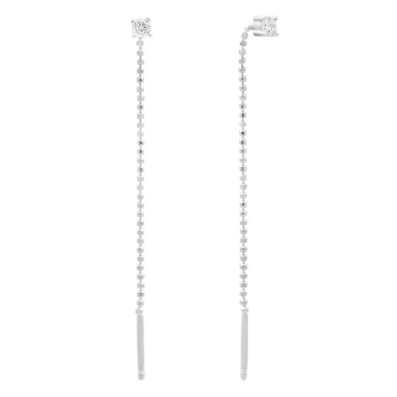 Silver earrings with Phianites