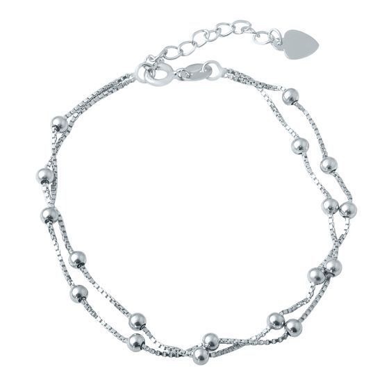 Срібний браслет на ногу без каменів