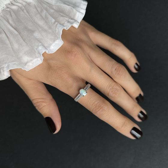 Серебряное кольцо с опалом 0.623ct