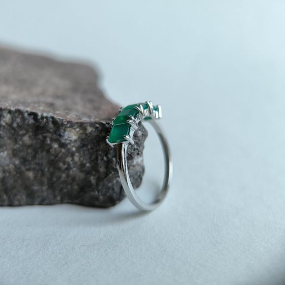 Серебряное кольцо с агатом 1.25ct