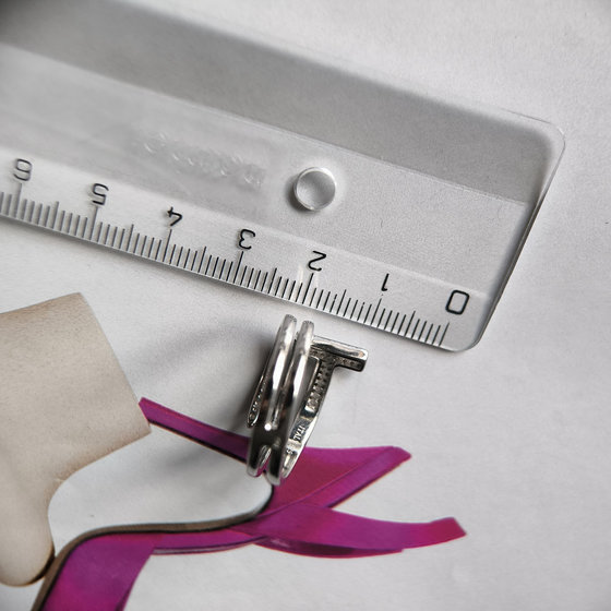 Silver ring with cubic zirconia