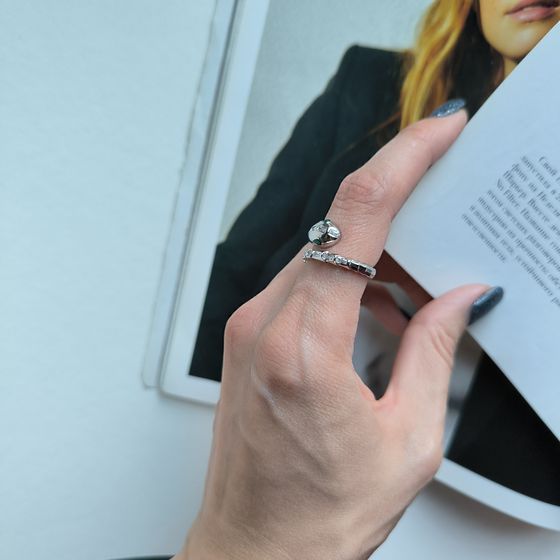 Silver Ring with Fianites