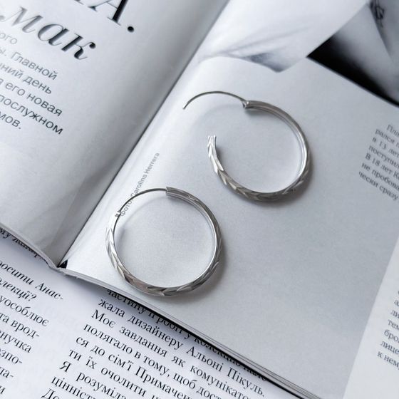 Срібні сережки без каменів